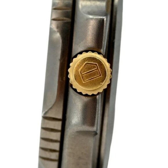 Vintage 1980's Tag Heuer 34.5mm Men's 100M Titanium/ Gold Watch! Ref: 820.213/1! - Picture 4 of 9
